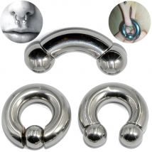 1PC Stainless Steel Big Size Straight Barbell Rings Curved Banana Penis Tragus Large Horseshoe Rings Ear Piercing jewelry