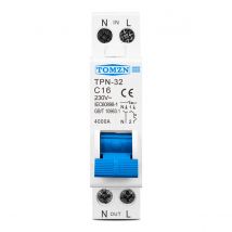 TOMZN DIN Rail TPN DPN 1P+N AC 230V~ 16A 4000A Mini Circuit Breaker MCB Overload Protection Short-circuit Protection