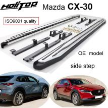 Neuankömmling Trittbrett-Seitenschritt-Nerf-Bar für Mazda CX-30, ausgezeichnete Aluminiumlegierung + ABS, brandneu, echte 4S-Qualität, 2 Stück/Set