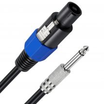 Speakon auf 6,35-mm-Lautsprecherkabel, Speakon-Stecker auf 6,35- und 6,5-Stecker, TS-Lautsprecher-DJ/PA-Kabel – Speak-on-Buchse auf 1/4 TS-Stecker