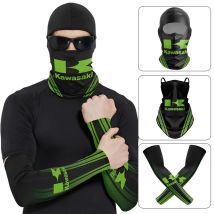 Motorcycle Arm Sleeves Breathable Bandana Mask Suit Elastic Cold UV Sun Protection For Kawasaki ZX-14R Ninja ZX6R ZX-6R