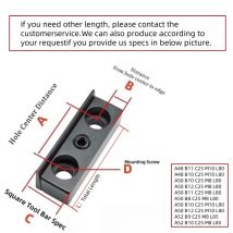 CNC Tool Holder Wedge Block for 25mm Square Tool Shank Pad Wedge Turning Tool Press Block Turning Tool Slant Block