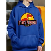 T - Rex Dinosaur Prints Men Hoody Multicolor Pocket Hoodies Casual Fleece Hoodie Comfortable Hip Hop Man Pullovers All-Match