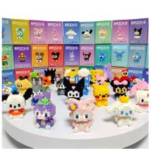 Stitzer, Mario, SpongeBob Doll Mini Cartoon Block Toys Micro Particle Building Construction Module Children's Puzzle Toys