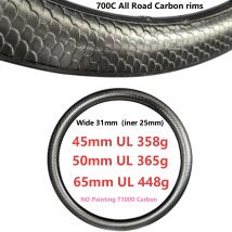 2026 Carbonbeam Cloud Design Breite 31mm Innenweite 25mm Tiefe 45mm 50mm Carbon-Rennradfelge Tubeless Hooked 700C Carbon-Gravel-Rennradlaufrad