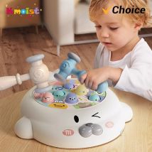 Montessori Frühpädagogisches interaktives Spielzeug Kunststoff Whack A Mole Spiele Hobbys Hämmer Hämmer Dichtung Babyspielzeug Geschenke für Kinder