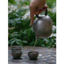 Boundless Voyage Titanium Teapot with Filter Ultralight 380ml Mini Kettle Cup Tea Set Outdoor Camping Home Garden Tea Maker