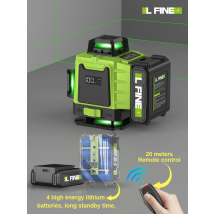 Poziomica laserowa LFINE 3D/4D 12/16 linii poziome i pionowe z pilotem 8 linii 360 ° Poziomice