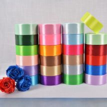 6/10/15/20/25/40/50mm 25 jardów/rolka satynowe wstążki na wesele dekoracje na przyjęcie bożonarodzeniowe Handmade DIY łuk Craft karta opakowanie na prezent