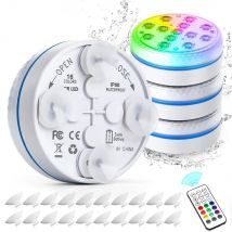 Zaktualizowane podwodne światło zanurzeniowe 13LED z pilotem podwodne światło do basenu IP68 jasna lampa RGB do stawu/basenu/aquarium