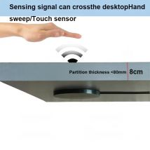 Trennwand-Touch- und Handwellen-Induktionsschalter – 3,7 V–24 V, 80 mm Holzdurchdringung, einstellbare Lichtsteuerung