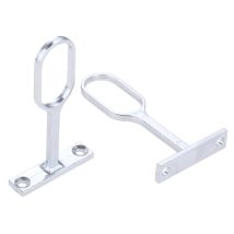 DRELD 2 Stück Edelstahl Kleiderschrank Schienenunterstützung Flanschhalterung Kleiderstange Sitz Kleiderbügel Rohrhalterung 16 mm Rohrdurchmesser