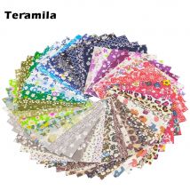 Teramila 100% dünnes Baumwoll gewebe Patchwork für Quilts, zufällige Farbe, kein Wiederholung design Tuch zum Nähen 19-50 teile/beutel 10*10 cm