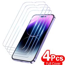 4 SZTUK Pełna osłona ze szkła hartowanego do iPhone'a 11 12 13 14 15 Pro Max Ochrona ekranu do