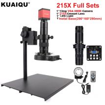 Microscopio video da 13 MP HDMI VGA Microscopio industriale Fotocamera 1-130X/150X/215X Obiettivo con attacco C per la raccolta di immagini di riparazione di saldatura