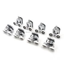 Rulli per porta della doccia da 23mm/25mm/27mm in lega di zinco a doppia ruota scorrevole per porta della doccia con cuscinetto a rulli di ricambio