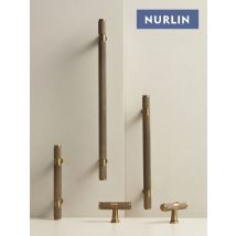 Nurlin Messing Diamantschliff Kreuz Rändelmuster Schrankknopf T Bar Bronze Messing Farbe Tür Schubladengriff Zimmergriff