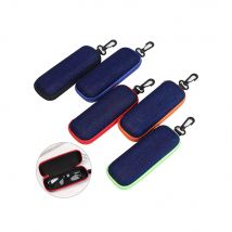 Brillenetuis aus Denim-Stoff, Reißverschluss, Sonnenbrillen-Schutzbehälter, Brillen-Federmäppchen, Lesebrillen-Box, Organizer, Tragetasche