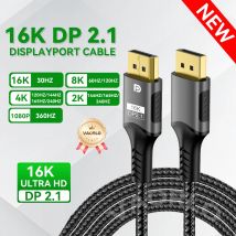 16K DP 2.1 8K@120Hz 4K@240Hz 80Gbps HDR Wideo Audio Kabel DisplayPort DisplayPort do laptopa, telewizora, projektora Xbox, monitora do gier (DP do DP)