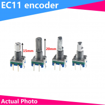 2PCS Half / Plum axis rotary encoder, handle length 15mm / 20mm code switch/ EC11/ digital potentiometer with switch