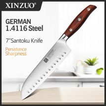 XINZUO wysokiej jakości stal nierdzewna 7 ''nóż Santoku Din 1.4116 krojenie szefa kuchni noże