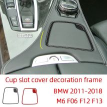 Mittel konsole Tasse Solt Panel Dekoration Rahmen Kohle faser Auto Aufkleber für BMW 2010-2016 f06 f12 f13 Inter iro Zubehör