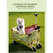 Green small handcart, outdoor garden folding cart, foldable practical shopping cart, travel cart, portable picnic beach handcart