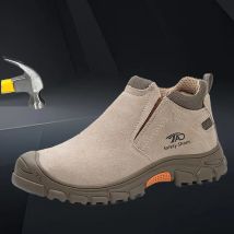 Männer Low Cut Schweißen Sicherheit Stiefel Anti Smash Pannensichere Leder Arbeitsschuhe Langlebige Schutz Schuhe Konstruktion