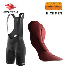 RION Elastic Interface Cushion Upgrade Men Cycling Bib Shorts MTB Road Bike collant Race Bicycle Culotte Ropa Ciclismo Hombre