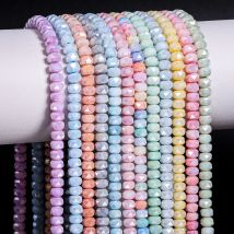 Perline di vetro cristallo color caramello 6x4mm Perline sfaccettate a forma di rondelle per la creazione di gioielli Accessori per collane orecchini fai da te