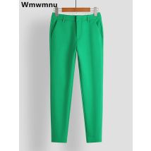 Neue koreanische Bleistift anzug Hosen Frauen Frühling Sommer ol schlanke Pantalones lässige knöchel lange Hose mit hoher Taille übergroße 4xl Spodnie
