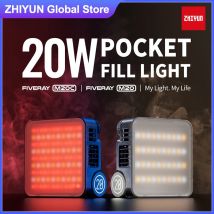 Zhiyun FIVERAY M20 M20C Pocket 20W RGB LED Luce video 2500K-10000K Luci fotografiche Controllo app per riprese di ritratti in studio