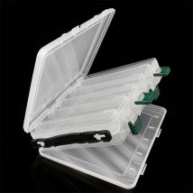 WEIHE 1 Stück 328 #   Großhandel Neues Design Weiß Doppelseitige Köder Kunststoff Haken Set Tackle Box für Angeln