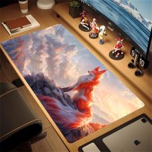 XXL Mousepad Anime Fox Kawaii Mauspad Pc Gaming Zubehör Rutschfestes großes Mousepad mit Lockedge Deskmat Podkladka Pod Mysz