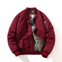 Männer Bomber Jacke Frauen Solide Herbst Winter Pilot Jacke Mode Vintage Mit Kapuze Baseball Mantel Casual Windschutz Rot Rosa Burgund