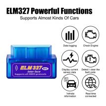 Scanner OBD2 Mini ELM327 V2.1 Lettore di codici Bluetooth Strumenti diagnostici per auto Controlla il rilevatore di guasti dell'auto per la scansione del motore