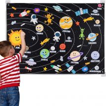 Montessori-Spielzeug, Sonnensystem, Filzgeschichte, beschäftigtes Brett-Set für Kleinkinder, Bauernhof, frühes Lernen, Geschichtenerzählen, interaktives Spielen, Reisen, Geschenk
