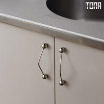 TONA Kreativer Messing-Möbelgriff, Schrankstange, europäischer minimalistischer Griff, Schlafzimmer, Nachttisch, Pilzknopf und Griff