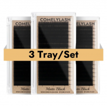 Comelylash Lash extensions Trays Matte Black 16 Rows Individual Eyelash Extension 3-Russian Volume Lash