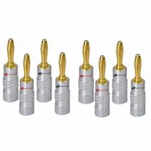 8 pz Spine a banana Matihur 24K placcato oro 4MM Connettore a banana con blocco a vite per jack audio Spine per altoparlanti HiFi