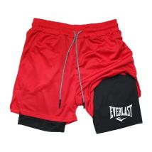 Kompressions-Turnshorts für Herren EVERLAST bedruckte Sporthose, doppellagig, schnell trocknend, Basketball, Strandmuskelfitness