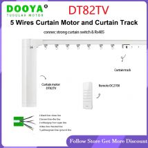 Dooya Curtain Motor Track Set DT82TV RS485/Dry Contact/RF433 Control Customized Curtains Track, Remote Control Cornice Rail