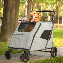 Ruote per passeggino per animali domestici Passeggino per cani Ruota con freni Capacità di peso di 120 libbre per animali domestici di piccole e grandi dimensioni Wedyvko