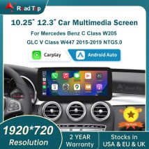 RoadTop Wireless CarPlay Android Auto Multimedia Linux Bildschirm für Mercedes-Benz C Klasse W205 GLC V Klasse W447 NTG 5,0 2015-2018