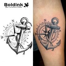 Anchor Boldink Temporäres Tattoo, Haben bis 15 Tage, neue Technologie, magischer, wasserfester, semipermanenter Aufkleber.
