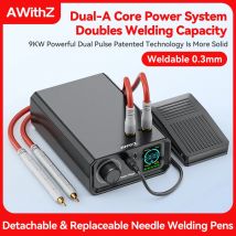 Soldador por puntos Awithz de 9000W, máquina de soldadura por puntos con Pedal portátil de alta potencia, 1330A, soldadores ajustables para batería DIY 18650