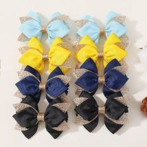 8 teile/satz Kinder Schwalbenschwanz Bogen Haar Clips für Frauen Mädchen Handgemachte Glitter Bowknote Haarnadeln Täglichen Neue Jahr Haar Zubehör