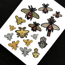 20PC/Pack Bee Embroidered Cloth Stickers Shirt, Dress, Jacket Decorative Accessories Clothing Patches Handmade DIY Iron On