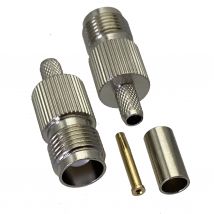 10pcs connector TNC female Jack crimp RG58 RG142 LMR195 RG400 RF Coaxial straight