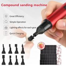 Mini Reciprocating Sander DIY Electric USB Charge Grinding Pen Plastic Model Sanding Heads Sandpaper Military Craft Tools